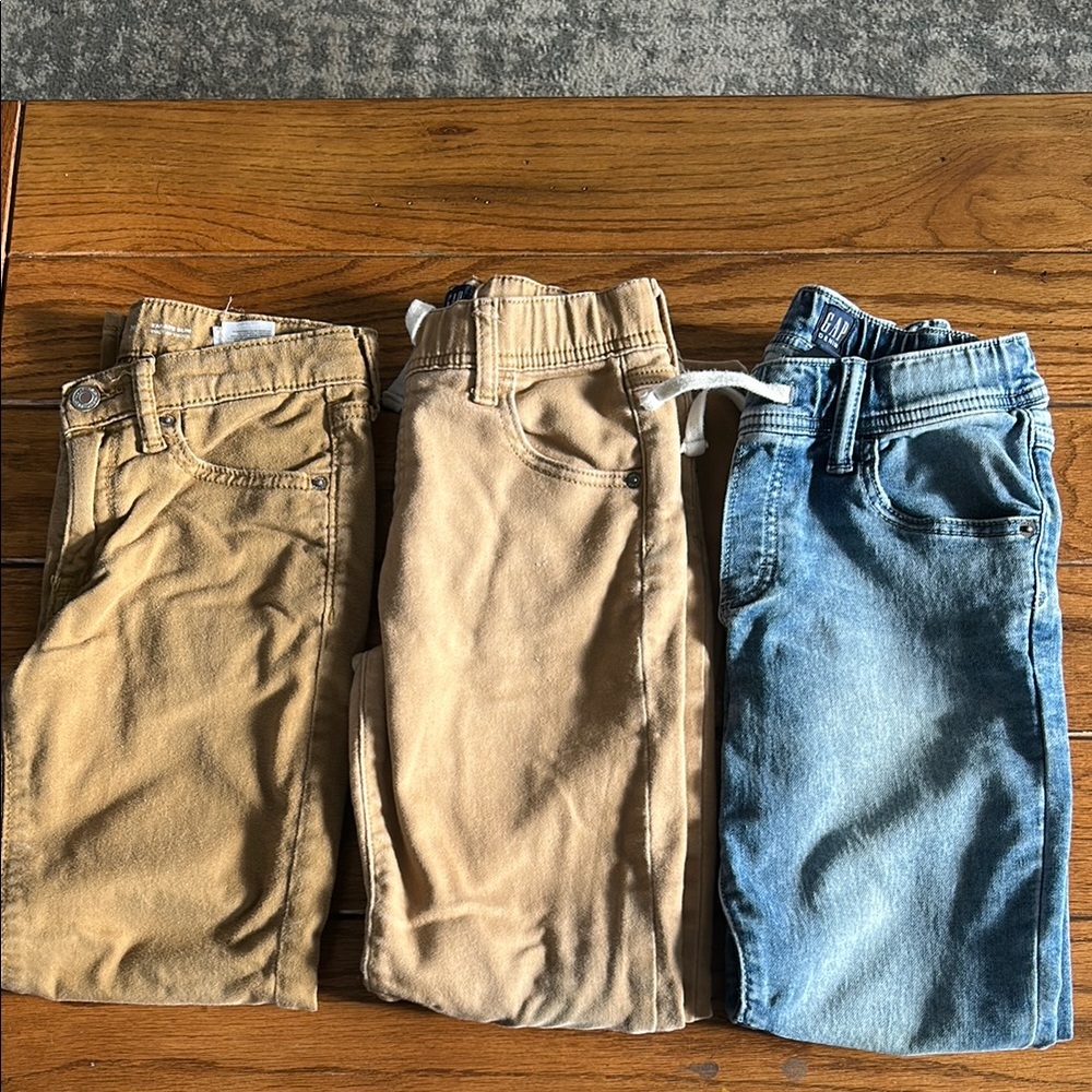 Stylish Kids Denim and Khaki Pants Set